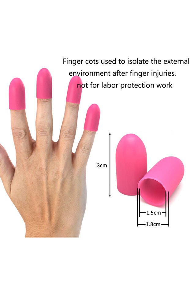 Pink 5Pcs/set Silicone Finger Protectors High-temperature Resistant Electronic Factory Operation Gl