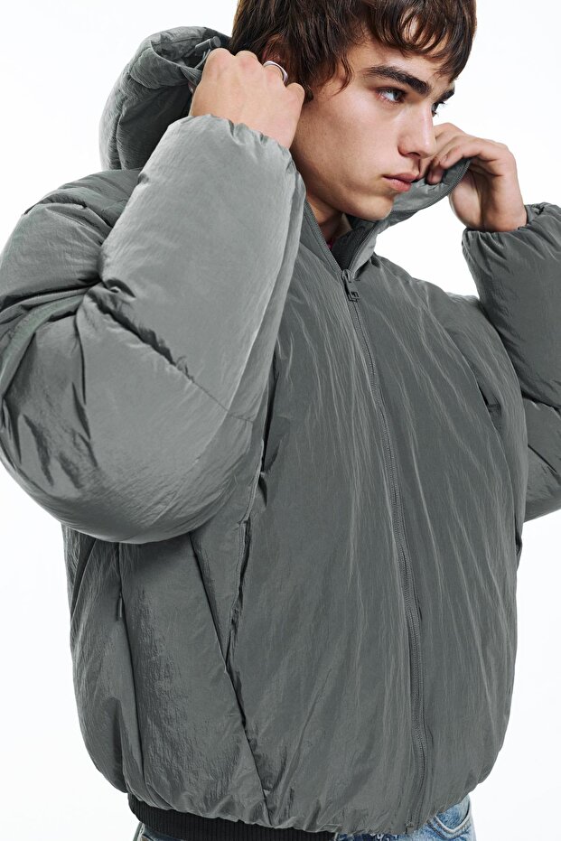 Kesimli şişme ceket - 4