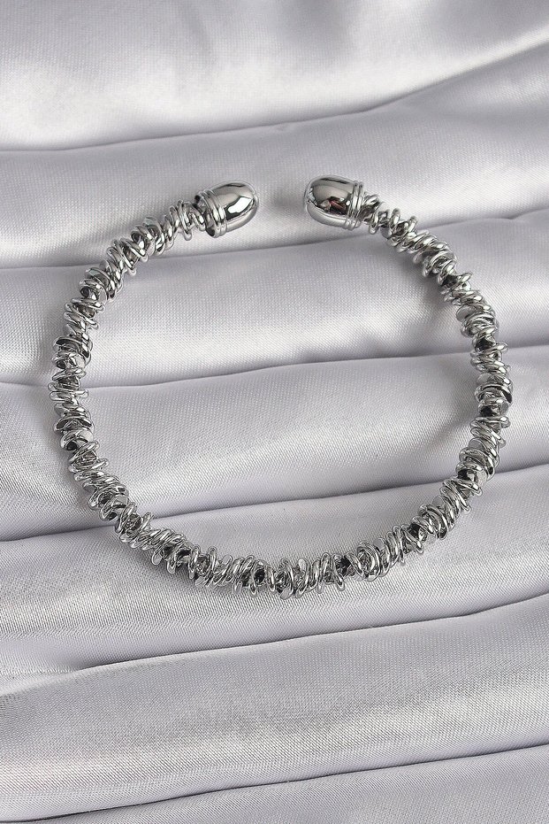 Steel Silver Color Dorika Model Women's Bracelet – Tarnish-Free & Stylish Design