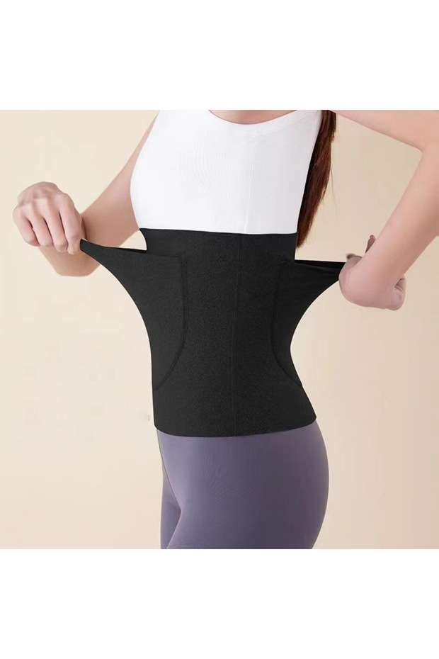 black The Derong Pocket Double-pocket Thermal Protection Belt Self-heating and Traceless Belt for Pr