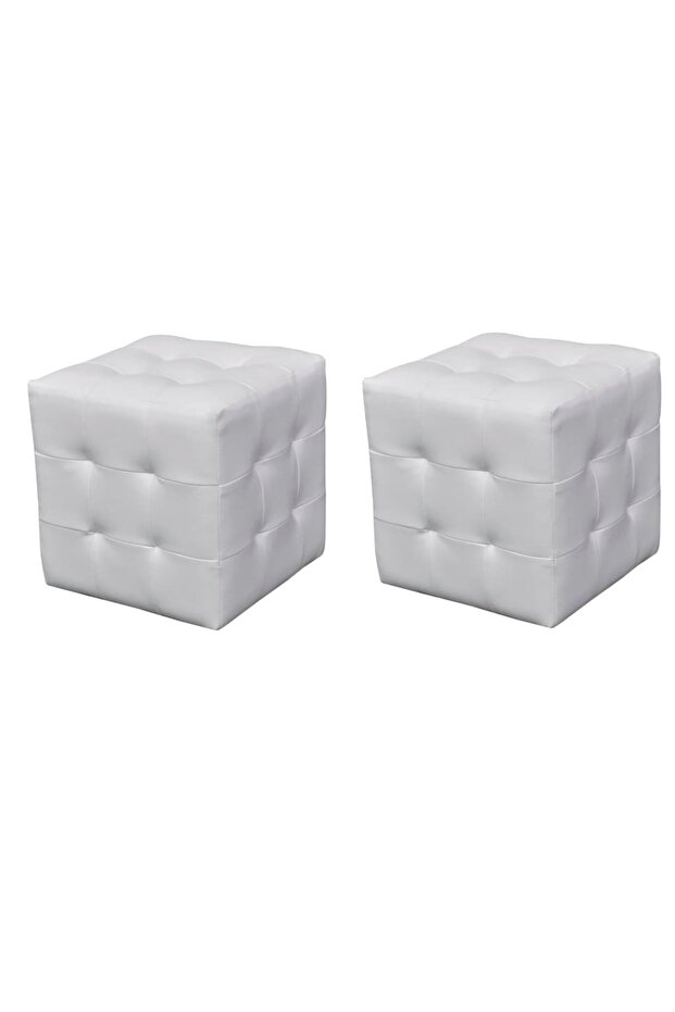 Cubed Stools White