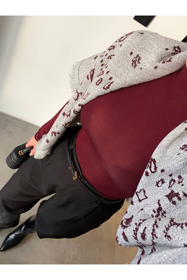 شال تريكو منقوش - 3