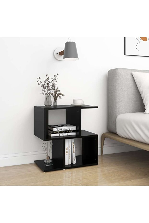 Bedside Cabinet Black 50x30x51.5 cm Engineered Wood
