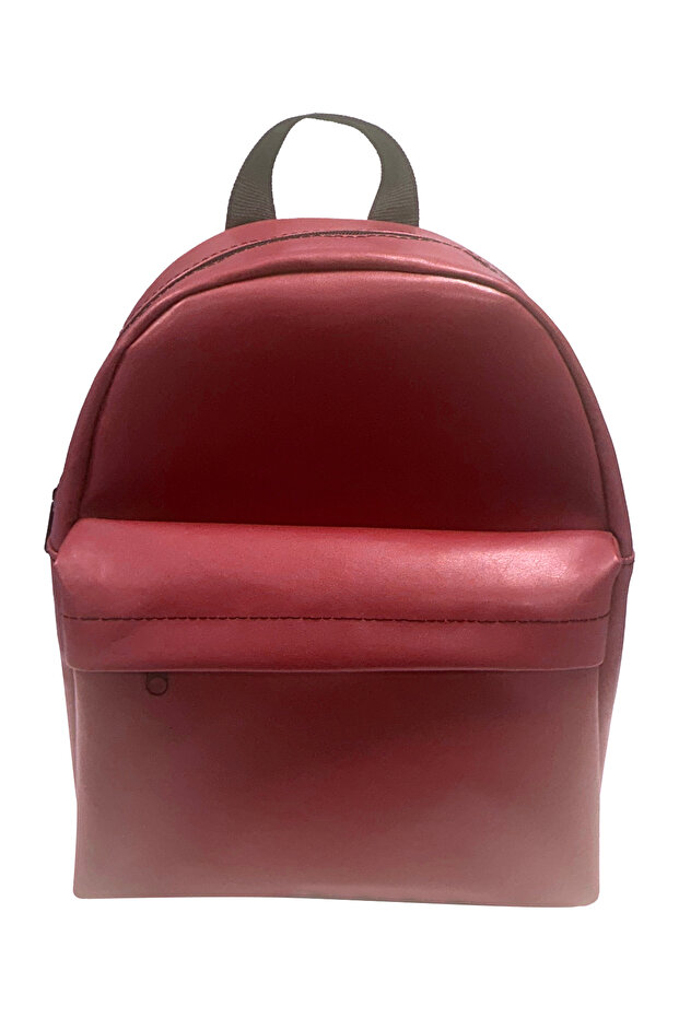 حقيبة ظهر ملونة من الجلد الصناعي - 3