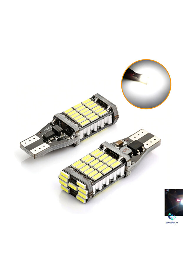 Set 2 Becuri Led Canbus T15 W16W - 4
