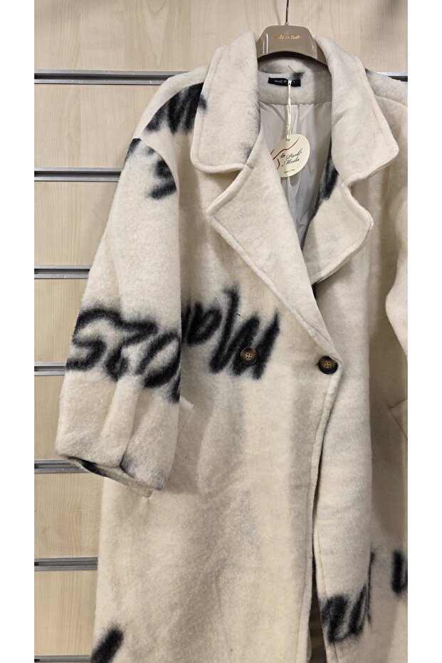 معطف صوف مزين بأزرار - 3