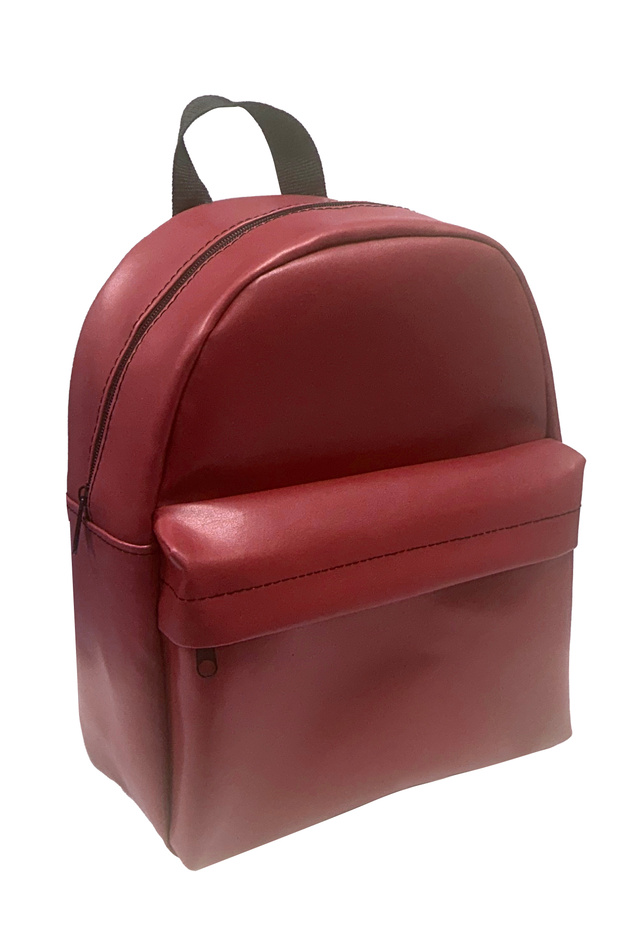 حقيبة ظهر ملونة من الجلد الصناعي - 1