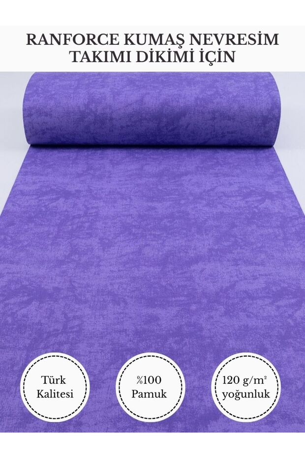 Ranforce Fabric for Sewing Duvet Covers – 100% Cotton, 240 cm × 100 Cm, Marble Pattern V-36
