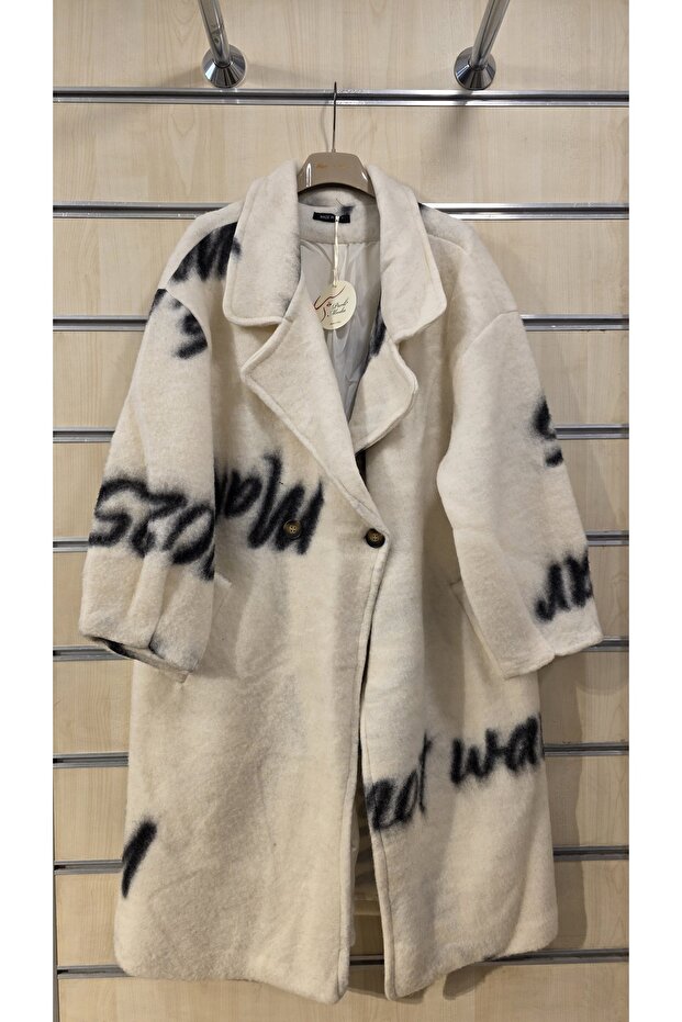 معطف صوف مزين بأزرار - 1