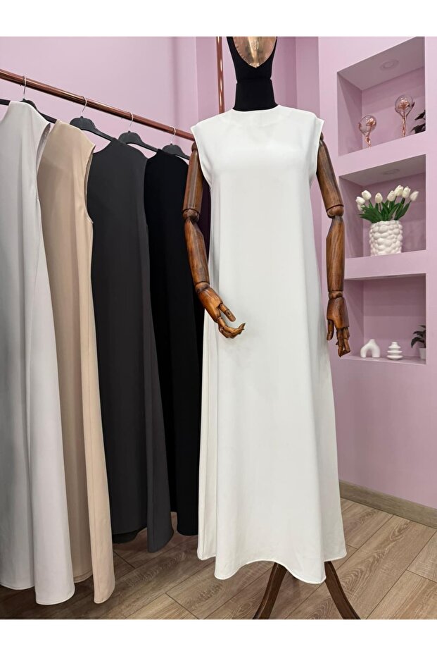 Krep İçlik Elbise - 1