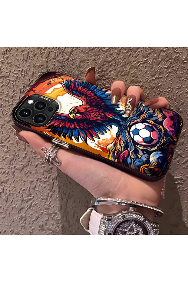 حافظة متوافقة مع هاتف iPhone 14 Pro Max، حافظة صلبة مضادة للسقوط، نمط النسر - 2