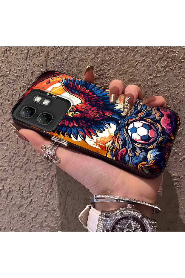 حافظة متوافقة مع هاتف Infinix Smart 9، حافظة هاتف صلبة مضادة للسقوط، نمط النسر - 2