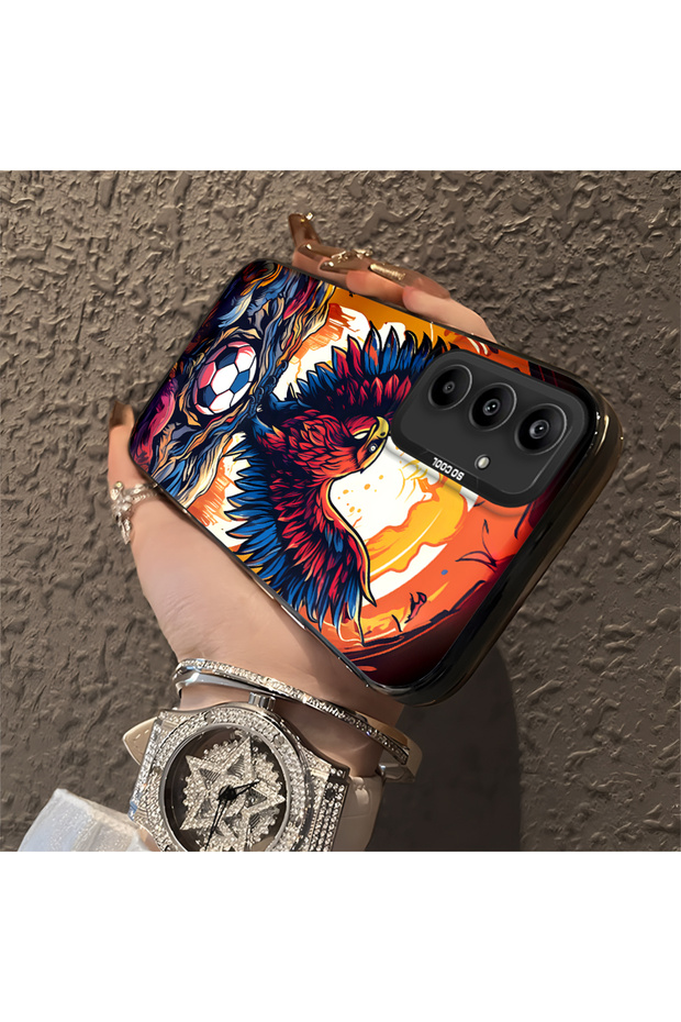 حافظة متوافقة مع هاتف سامسونج جالاكسي A25، حافظة هاتف صلبة مضادة للسقوط، نمط النسر - 3