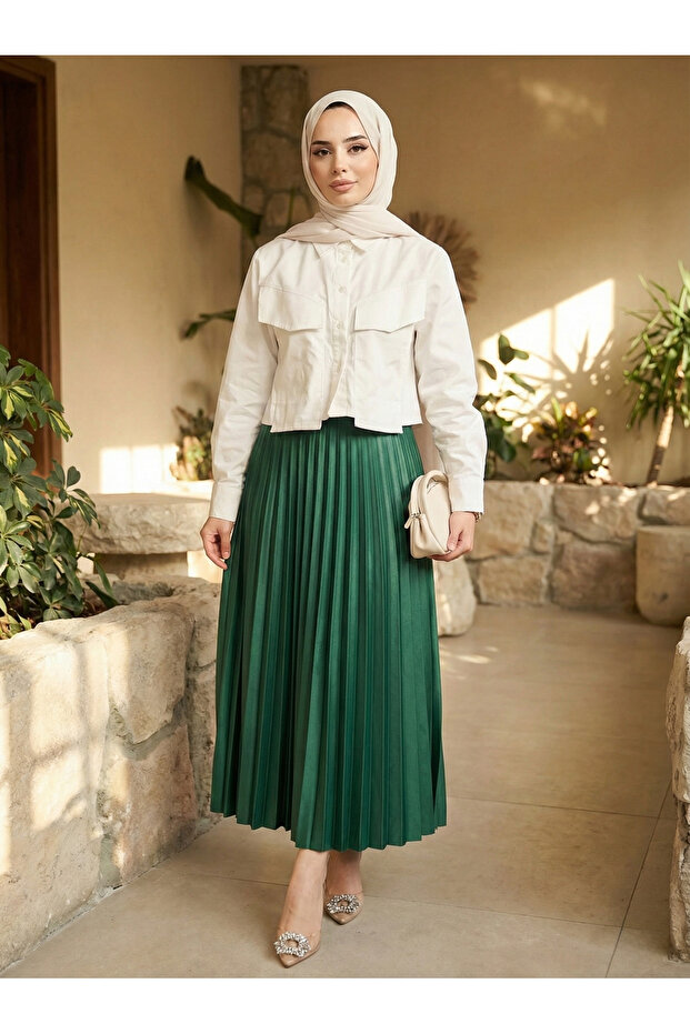 Ince Piliseli Model Etek - 1