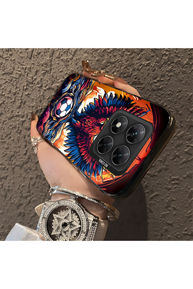 حافظة متوافقة مع هاتف Xiaomi Poco X7 5G، حافظة صلبة مضادة للسقوط، نمط النسر - 3