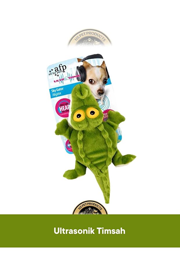 Ultrasonic Crocodile Plush Dog Toy 32.5X20X6 cm