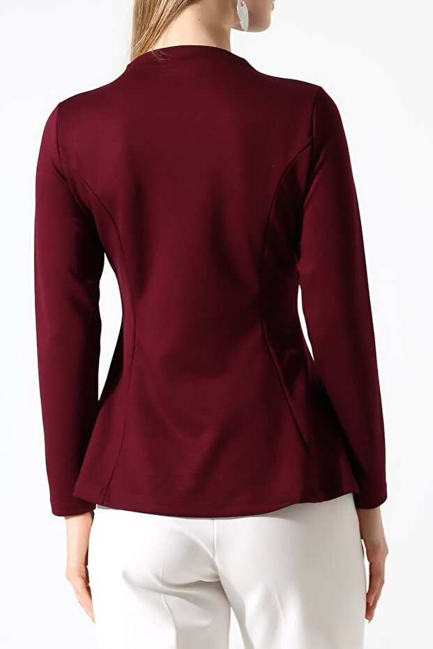 Polyviskon Dik Yaka Basic Bluz – Günlük ve Rahat - 8