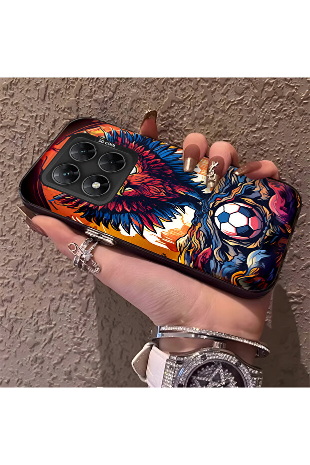 حافظة متوافقة مع هاتف Xiaomi Poco X7 5G، حافظة صلبة مضادة للسقوط، نمط النسر - 2