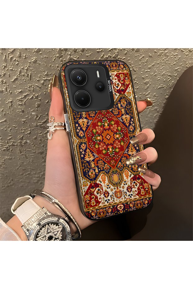 Xiaomi Redmi Note 14 4g Compatible Case Anti-Fall Phone Case Vintage Carpet Pattern