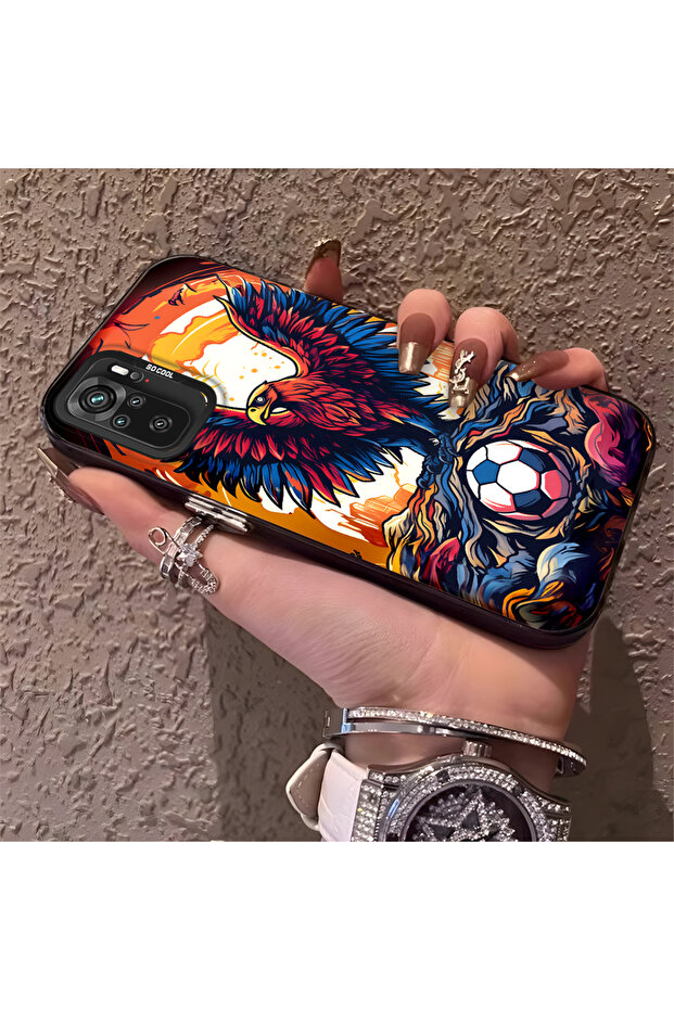 حافظة متوافقة مع هاتف Xiaomi Poco M5S، حافظة هاتف صلبة مضادة للسقوط، نمط النسر - 2