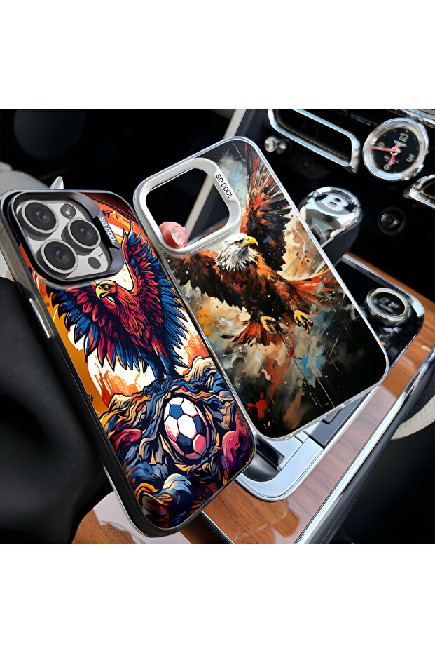 حافظة متوافقة مع هاتف سامسونج جالاكسي A52، حافظة هاتف صلبة مضادة للسقوط، نمط النسر - 4