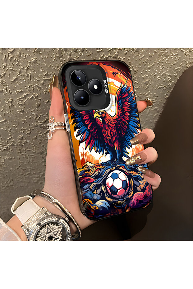 حافظة متوافقة مع هاتف Realme Note 50، حافظة هاتف صلبة مضادة للسقوط، نمط النسر - 1