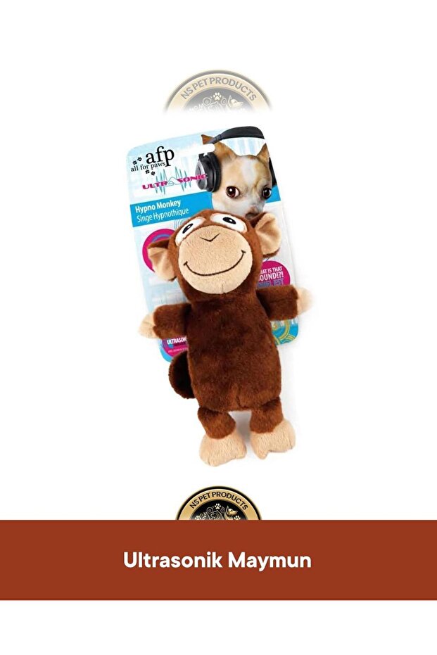 Ultrasonic Monkey Plush Dog Toy 23X16.8X8 cm