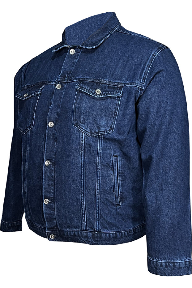 سترة الدنيم كبيرة الحجم - 2