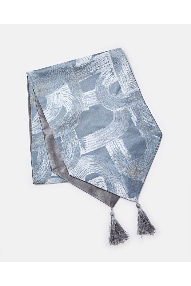 مفرش طاولة رمادي مطبوع - 3