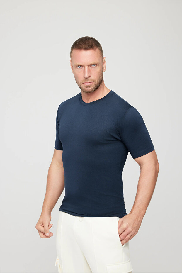AB5 TSHIRT MODAL Lacivert - 2