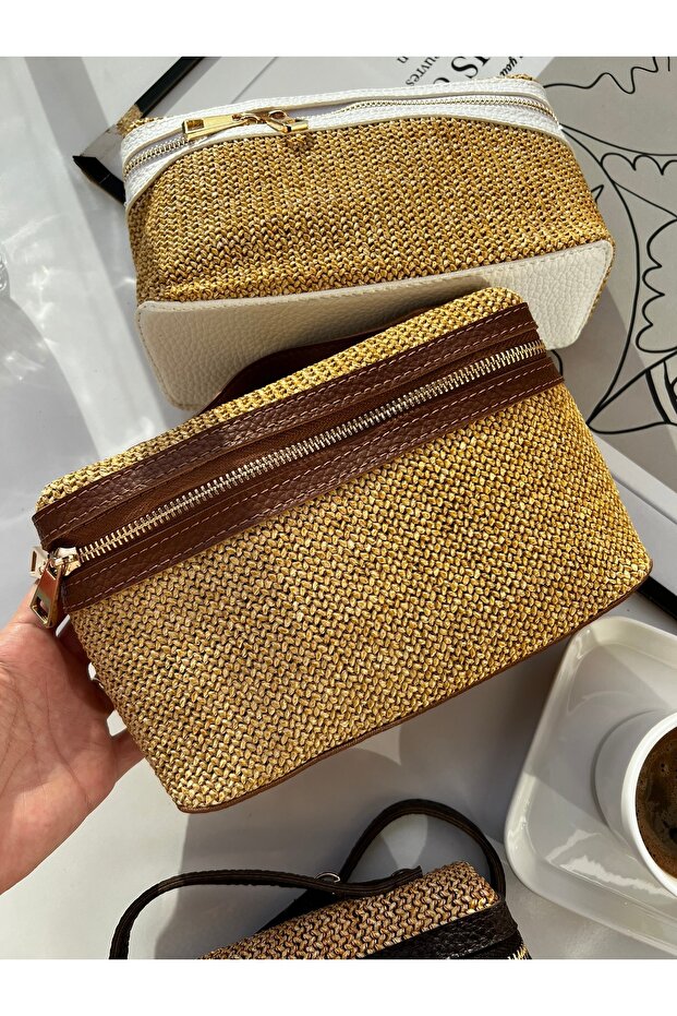 Imported Wicker Strap Handbag - 3