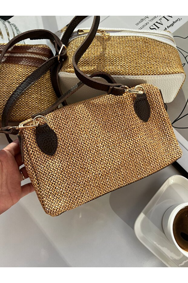 حقيبة يد من القش المستورد - 5