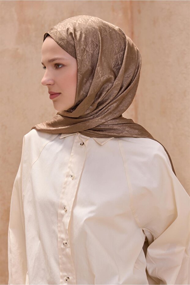 FRESH J.MONOGRAM CAMEL ŞAL - 2