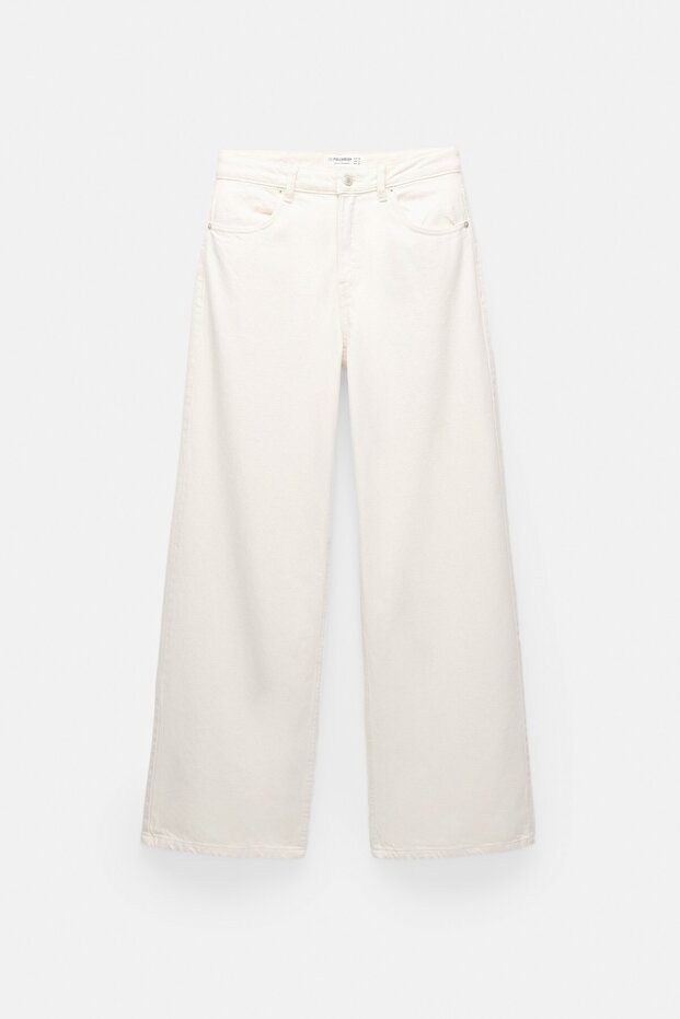 Yüksek bel geniş paça jean - 6