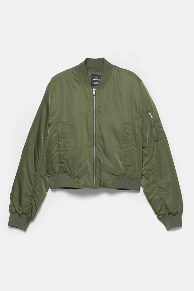 Crop bomber ceket - 6