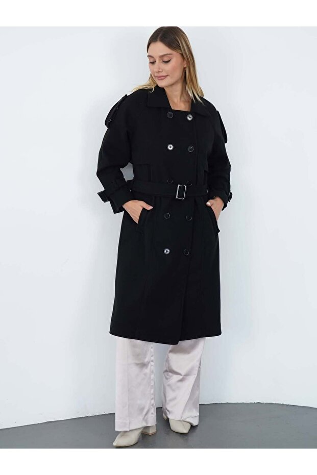 Lined Double-Breasted Cashmere Coat