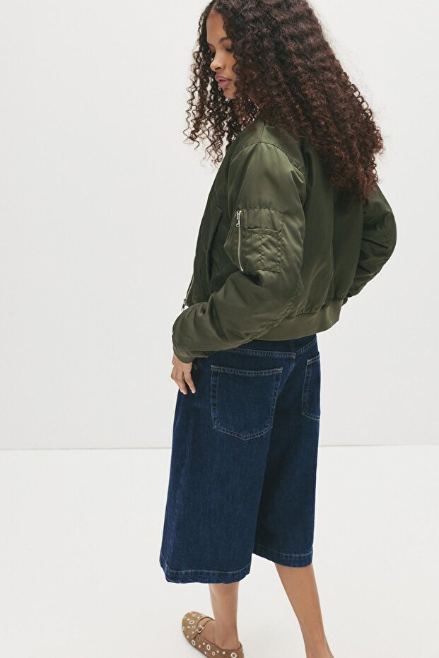 Crop bomber ceket - 3