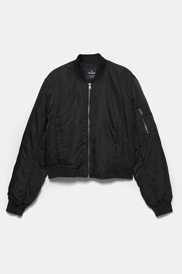 Crop bomber ceket - 4