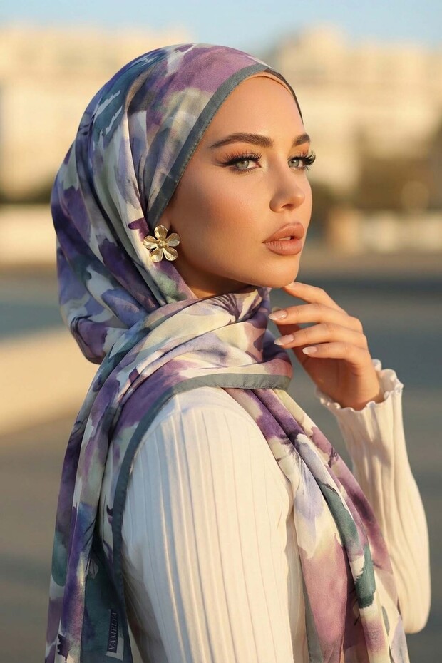 Flora Satin Shawl Italian Signature Series
