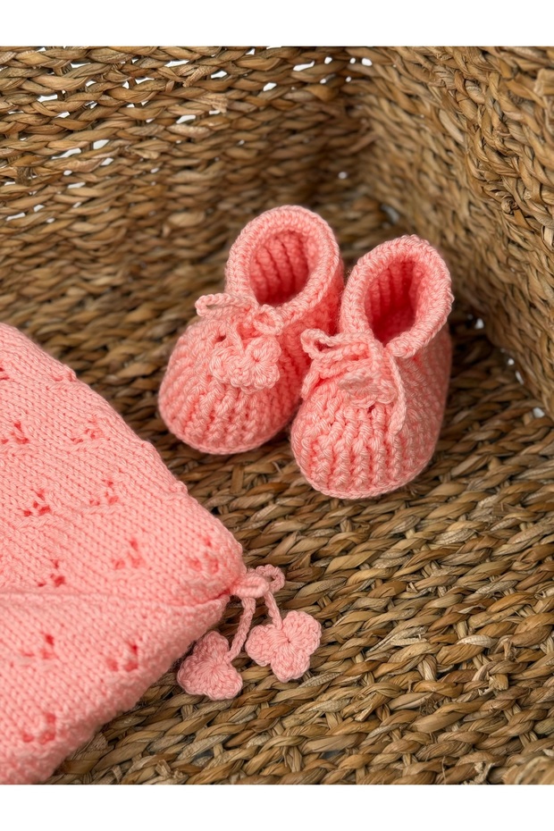 Yenidoğan örme set/ yelek-patik - 2