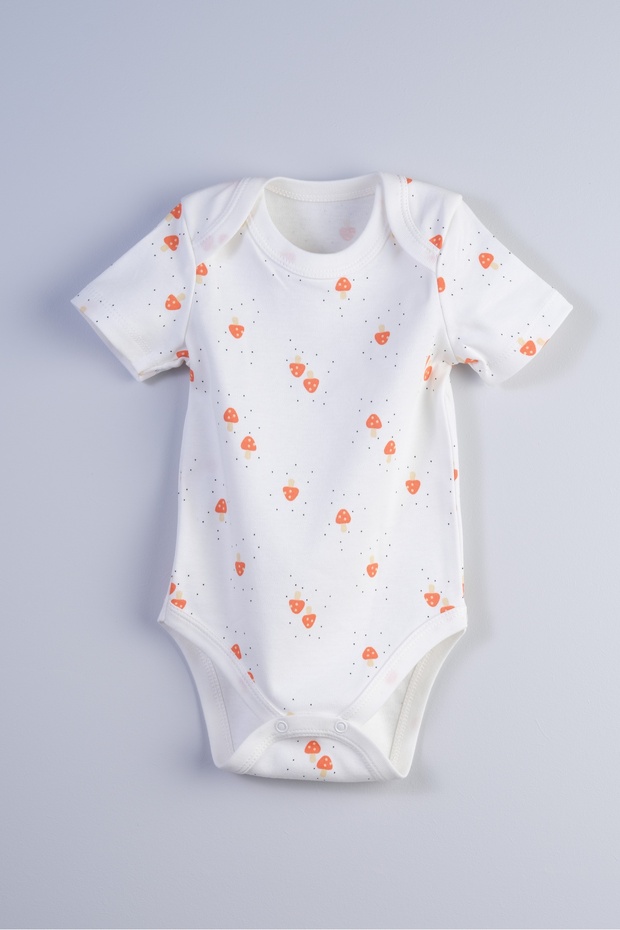 Newborn and Baby Envelope Collar Bodysuit 100% Cotton