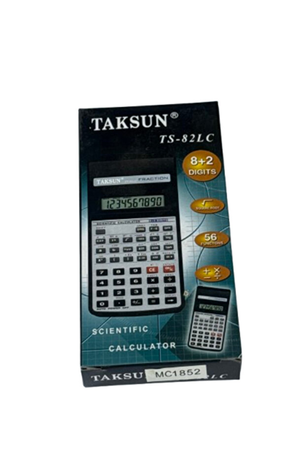 آلة حاسبة علمية TS-82LC - شاشة عرض 8+2 أرقام، 56 وظيفة، مثالية للطلاب