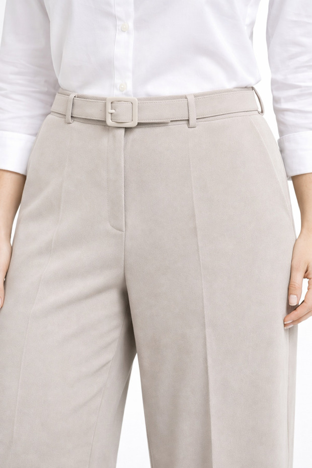 بنطلون كريب فضفاض مقاس كبير - 2