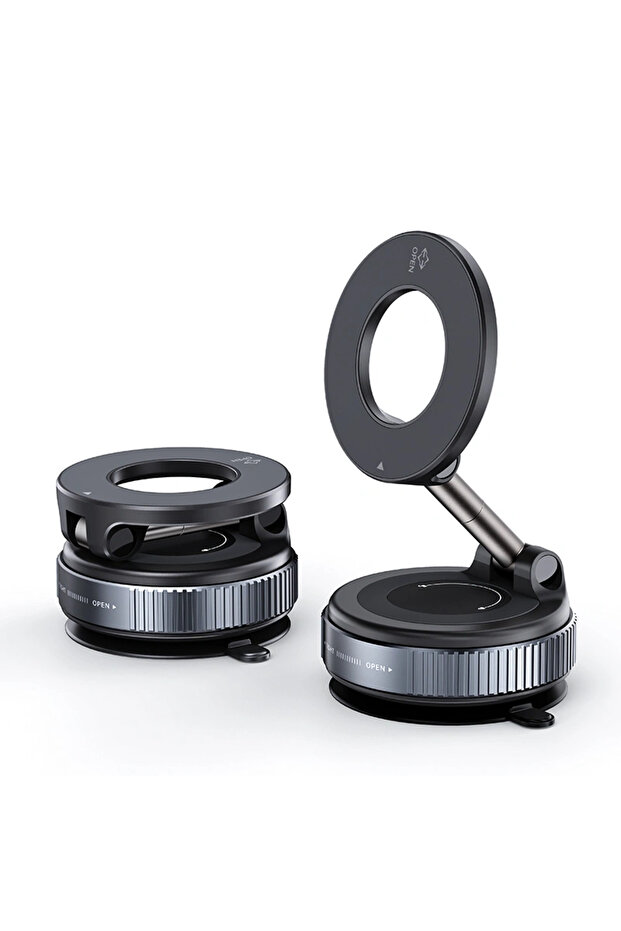 Magnetic Car Phone Holder with Vacuum Suction