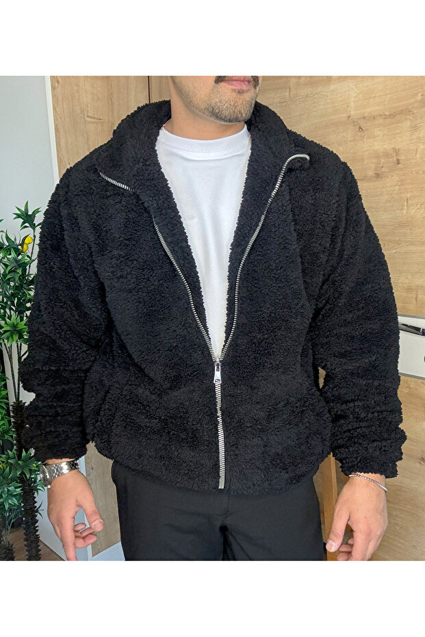 معطف رجالي من القطيفة قصة فضفاضة مبطن - 2