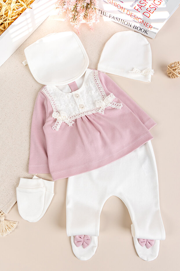 Fistolu 100% Cotton Baby Girl Set 5 Piece Set