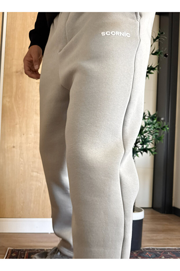 Men's Winter Piped Sweatpants with Adjustable Legs - 5
