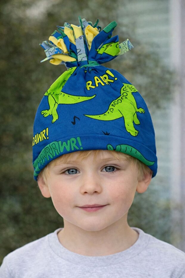 Figured Boys' Combed Cotton Hat