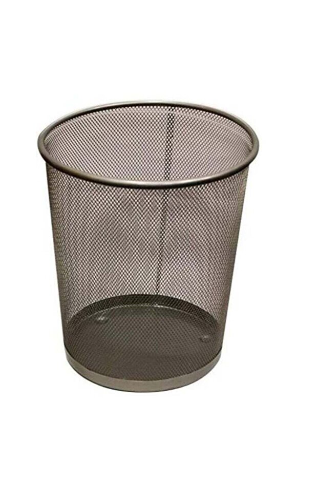 Metal Waste Paper Bin (Silver)