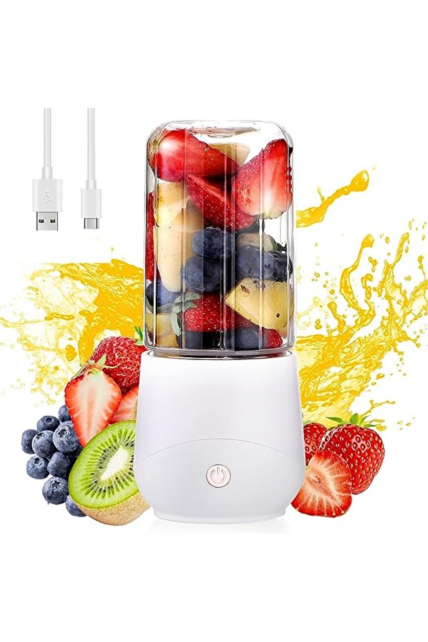 Portable Blender USB Rechargeable Juicer Mini Blender with 4 Blade Wireless Blender Making S